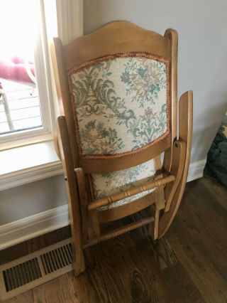 Vintage Folding Rocking Chair with Tapestry Upholstery 3