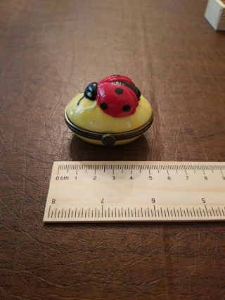 Lady Bug Top Hinged Dept 56 Porcelain Trinket Box