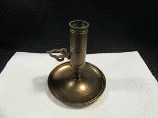 Vintage Malm Brass Turn Key Adjustable Candle Stick Holder Push Up 4 1/4 "