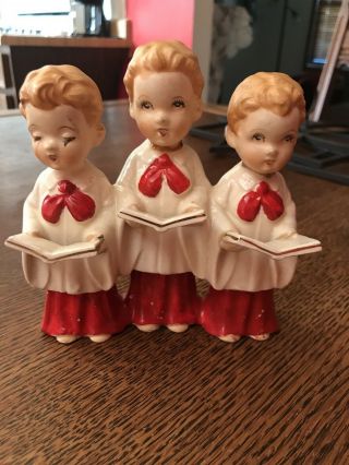 Vintage ‘50’s Choir Alter Boys Figurine Singing Porcelain