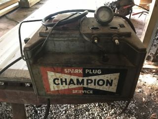Vintage Champion Spark Plug Service Center Auto Garage Cleaner Tester Shop Tool