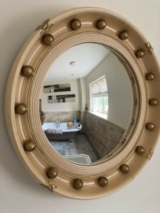 Vintage Regency Style Porthole Convex Mirror Decorative Frame
