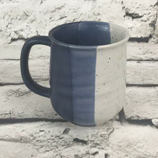 Vtg Japan Stoneware Mug Blue Gray Speckled Cup