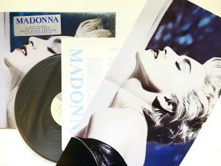 Madonna True Blue 1986 Vinyl Lp With Sticker And Poster