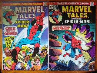 25 Marvel Tales Starring Spiderman Bronze Age Comicbooks 50 - 87 1973 - 77