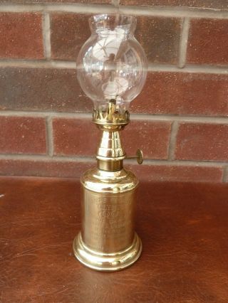 French Vintage Brass Pigeon Oil Lamp " Olympe " In Full Order