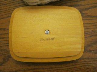 Longaberger Address Basket with Wood Lid,  Protector,  and Address Cards. 3