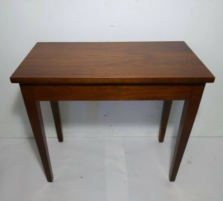 Vintage Solid Walnut Wood Piano Bench With Storage - Mid Century Style