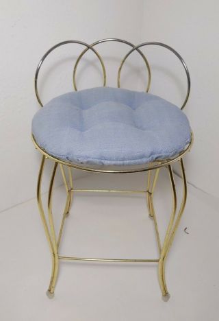 Vintage Gold Metal Vanity Stool/chair - Hollywood Regency/mid Century Modern