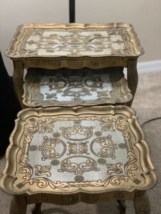 Vintage Nesting Tables Made In Italy