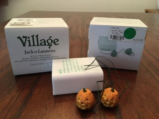 Dept 56 52701 Halloween Village Accessories Jack - O - Lanterns - Battery Operated
