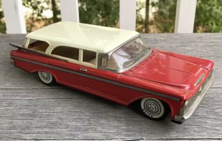 Vintage Yonezawa Japan Tin Friction Toy 1959 Buick Station Wagon Toy Car