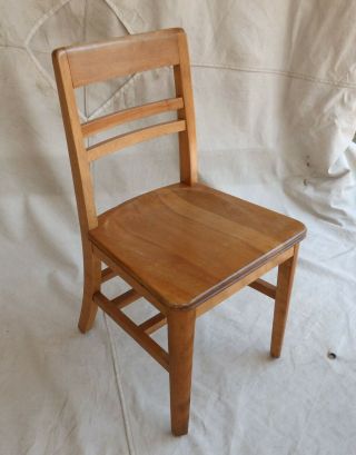 Vtg Maple Library Chair Finish Mid - Century 1950s Myrtle Desk Company?