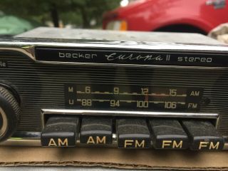 Vintage Becker Europa AM/FM Radio - - Looks to be in - - - not 2