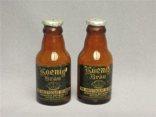 44 Vintage Koenig Brau Beer Bottle Salt And Pepper Shakers