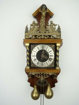 Zaanse Warmink Dutch Wall Clock Vintage Antique 8 Day (hermle Wuba Junghans Era)