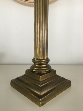 antique oil lamp base corinthian and reeded column 2