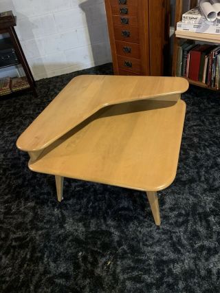 Heywood Wakefield Aristocraft Corner End Table,  Model 370 1949 - 1953 Vintage