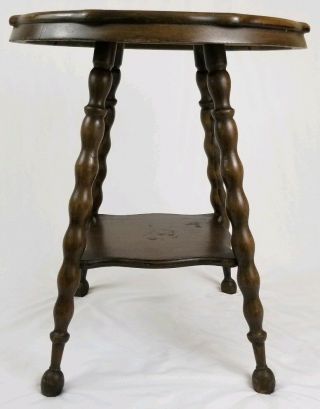 Antique Quarter Sawn Tiger Oak Parlor Table Arts & Crafts Victorian Vintage