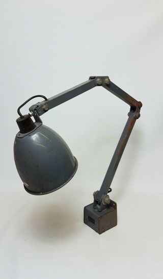 Vintage memlite Machinist Engineers Angle Lamp Industrial All Metal 2