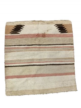 Vintage Navajo Native American Indian Saddle Blanket Rug Striped Textile 32x30