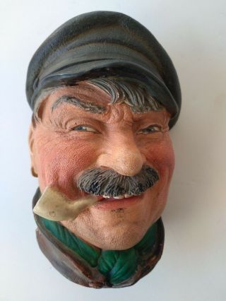 Vintage Bossons Chalkware Head " The Bargee " Made In England