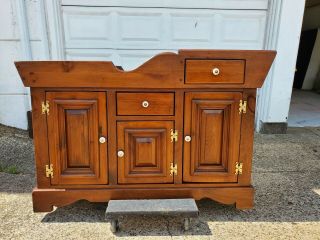 Drake Smith & Co Pine Dry Sink Cabinet American Colonial Pine Bar