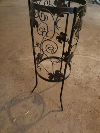 Partylite 3 Wick Seville Grape Leaf Wrought Iron Candle Holder Retired.  No Glass