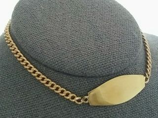 Vintage 10k Gold Id Bracelet.  Length Is 7 ".  Chain Is 2.  5mm.  Weight Is 5 Grams.