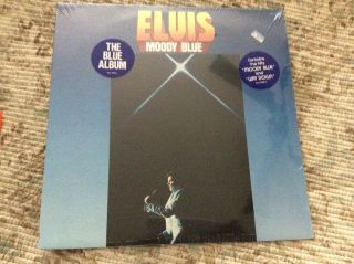 VINTAGE ELVIS PRESLEY 33 1/3 ALBUM - MOODY BLUE - AFL 1 - 2428 - 1977 RCA 2