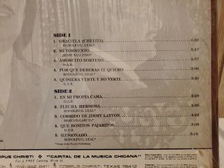 Ruben Naranjo y Los Gamblers,  Graciela - En Mi Propia Cama (Vinyl LP Album,  1983 3