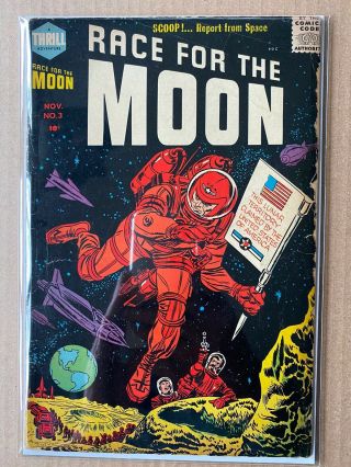Race For The Moon 3 Gd,  2.  5 1958 Jack Kirby Cover & Art Htf