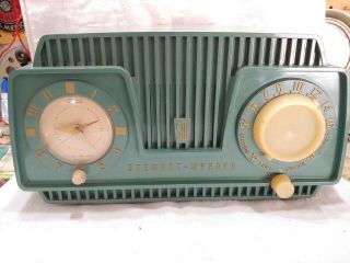 Antique Stewart - Warner Vintage Catalin Colors Bakelite Tube Radio Seafoam Green