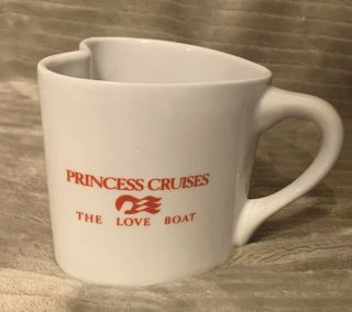 Princess Cruises Love Boat Heart Shaped Ceramic Coffee Tea Mug Cup