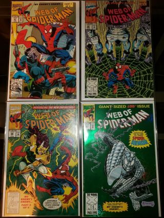 Web Of Spider - Man 97 - 100 (marvel 1992) 1st Kevin Trench / Nightwatch 97 98 99