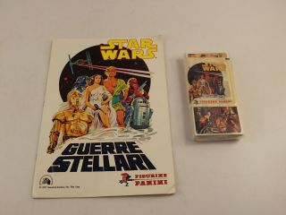 Vintage 1977 Panini Star Wars / Guerre Stellari Sticker Book & Full Sticker Set