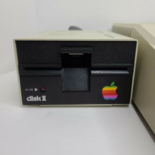 Apple IIe Computer W/ Disk II Floppy Disk Drive 128K RAM Vintage A2S2064 3