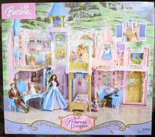 Barbie Princess And The Pauper Royal Musical Palace Castle Dollhouse Toy