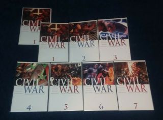 Civil War 1 Thru 7 Complete (marvel 2006) All First Print Bonus 1