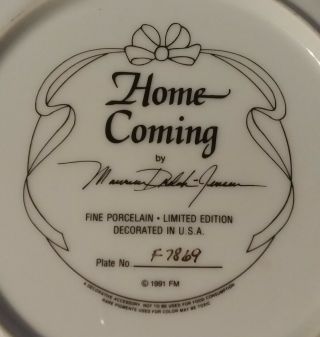 Limited Edition Patriotic ' Homecoming ' Plate by Maureen Drdak Jensen,  Plate F7869 3
