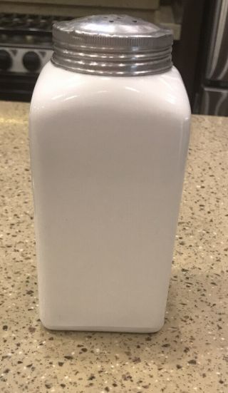 Vintage 6” Tall White Milk Glass Pepper Shaker Mckee?