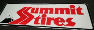 Vintage Summit Tires Metal Sign Gas Auto Soda Advertising Garage Car 48  X16