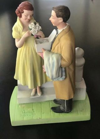 Vintage Norman Rockwell Figurine " The First Prom ",  The American Family,  7in