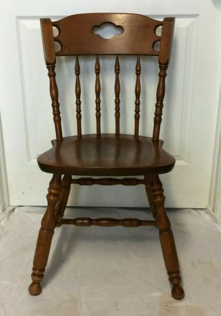 Vintage S Bent & Bros Mid - Century Maple Colonial Dining Room Side Chair -