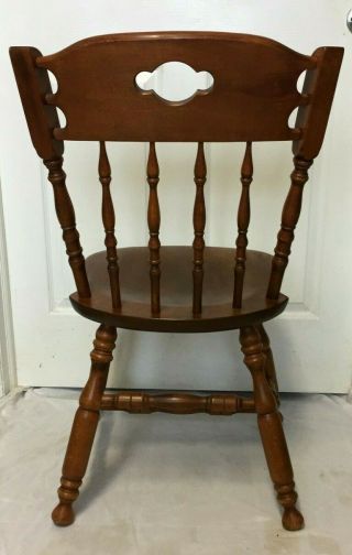 Vintage S Bent & Bros Mid - Century Maple Colonial Dining Room Side Chair - 3