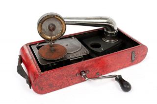 Vintage C1940 " Thorens  Excelda " Portable Gramophone / Camera - Phone 1155