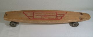 Flying Ace Road Surfer Wood Skateboard Vintage 1960 