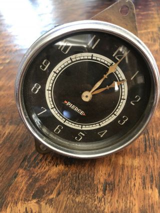 Vintage Mid 1930’s Pierce Arrow Clock Gauge Geo W.  Borg Corp