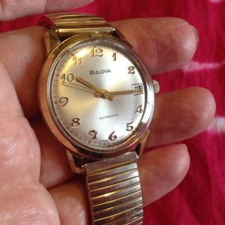 Vintage Watch Mens Bulova Automatic Date N6 Swiss 17 Jewels