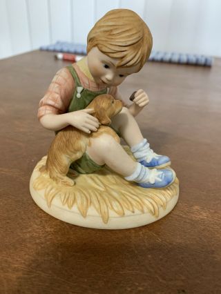 Lenox Days Of The Week Porcelain Figurine Friday’s Child Boy With Dog